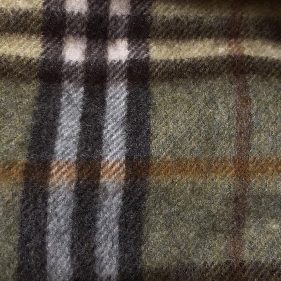 Auth Burberry's - Khaki Gray Multi Cashmere Scarf - Picture 8 of 10